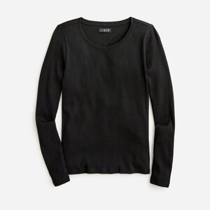 NWOT$49 J. Crew crew neck shirt in vintage rib, black, M, Medium